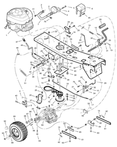 Motion Drive Diagram and Parts List for 7800507-309007X166A 2009 Briggs and Stratton Lawn Tractor Accessories